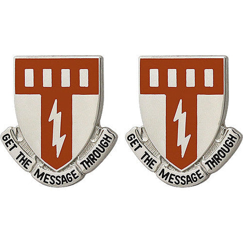 249th Signal Battalion Unit Crest (Get the Message Through) - Sold in Pairs