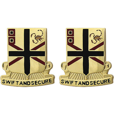 254th Transportation Battalion Unit Crest (Swift and Secure) - Sold in Pairs