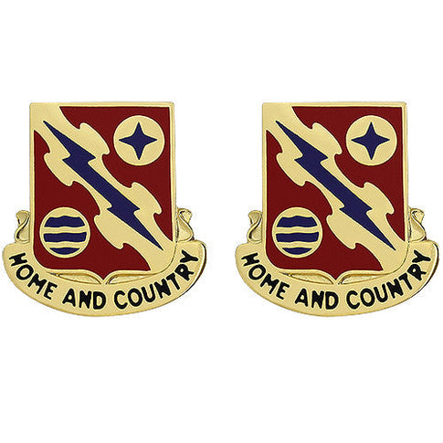 265th ADA (Air Defense Artillery) Regiment Unit Crest (Home and Country) - Sold in Pairs