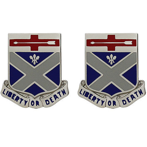 276th Engineer Battalion Unit Crest (Liberty or Death) - Sold in Pairs