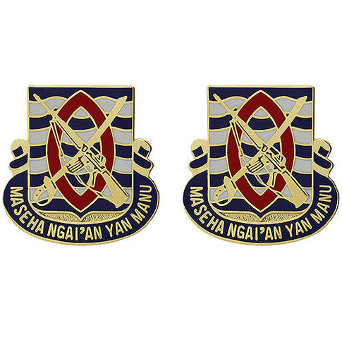 294th Infantry Regiment Unit Crest (Maseha Ngai'an Yan Manu) - Sold in Pairs