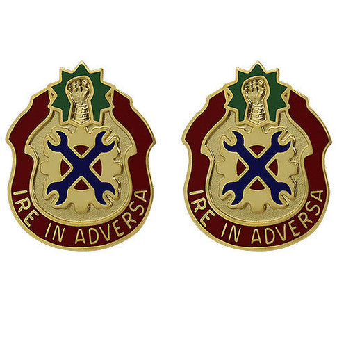 298th Support Battalion Unit Crest (Ire In Adversa) - Sold in Pairs