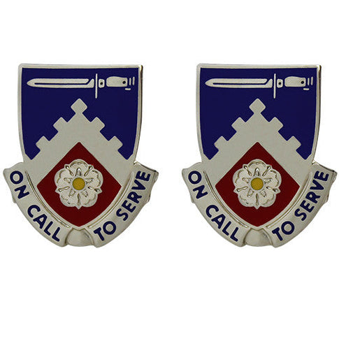 299th Support Battalion Unit Crest (On Call to Serve) - Sold in Pairs
