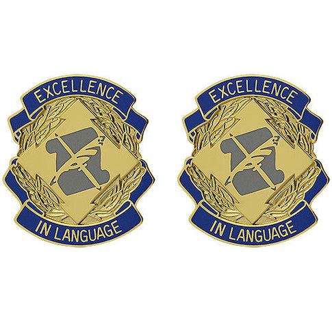 300th Military Intelligence Battalion Unit Crest (Excellence in Language) - Sold in Pairs
