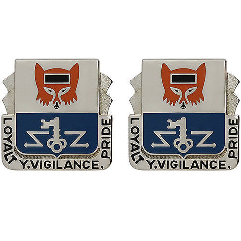302nd Military Intelligence Battalion Unit Crest (Loyalty, Vigilance, Pride) - Sold in Pairs
