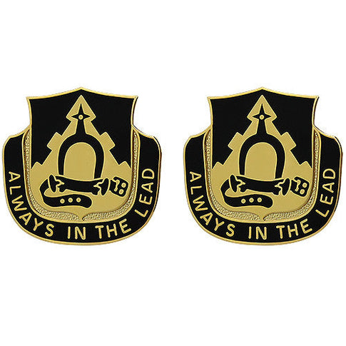 303rd Cavalry Regiment Unit Crest (Always in the Lead) - Sold in Pairs