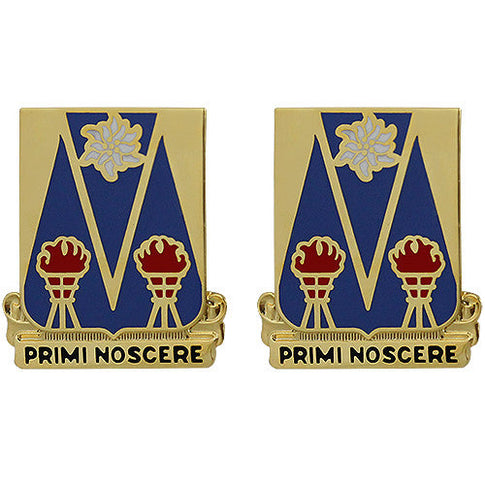 303rd Military Intelligence Battalion Unit Crest (Primi Noscere) - Sold in Pairs