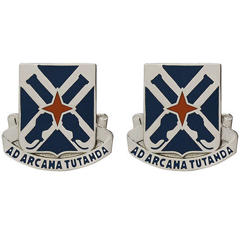 305th Military Intelligence Battalion Unit Crest (Ad Arcana Tutanda) - Sold in Pairs
