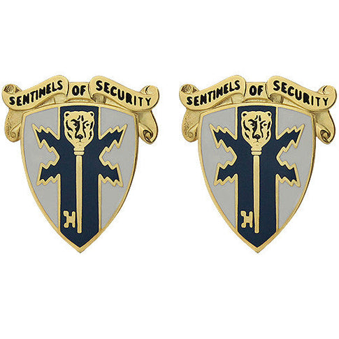 309th Military Intelligence Battalion Unit Crest (Sentinels of Security) - Sold in Pairs