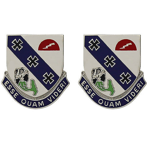 309th Regiment Unit Crest (Esse Quam Videri) - Sold in Pairs