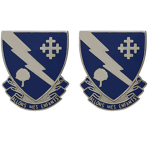 310th Regiment Unit Crest (Allons Mes Enfants) - Sold in Pairs