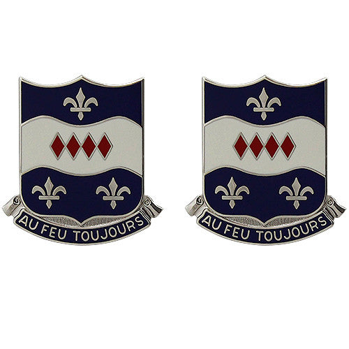 312th Regiment Unit Crest (Au Feu Toujours) Army Unit Crests 