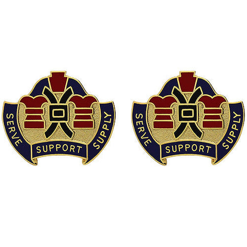 312th Support Group Unit Crest (Serve Support Supply) - Sold in Pairs