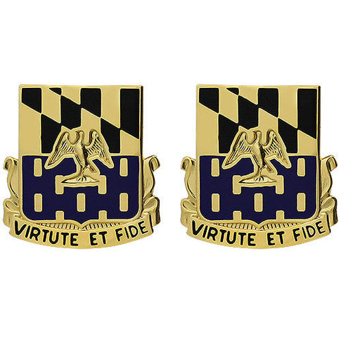313th Infantry Regiment Unit Crest (Virtute Et Fide) - Sold in Pairs