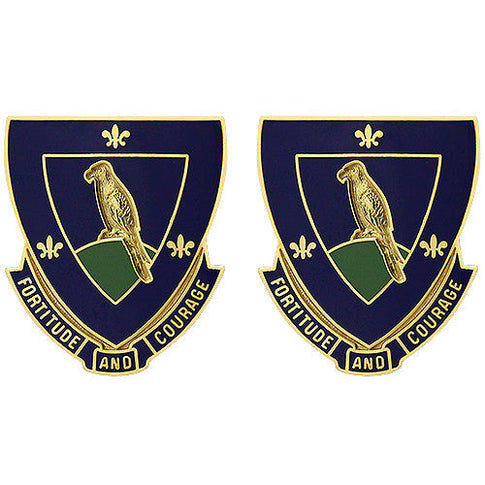 314th Regiment Unit Crest (Fortitude and Courage) - Sold in Pairs