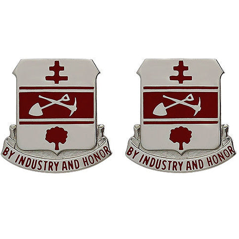 317th Engineer Battalion Unit Crest (By Industry and Honor) - Sold in Pairs