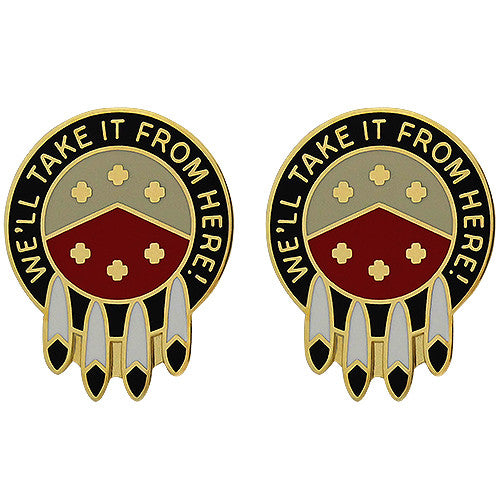319th Support Battalion Unit Crest (We'll Take it From Here!) Army Unit Crests 