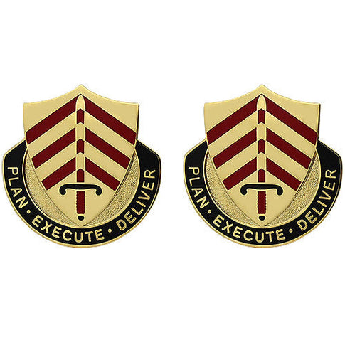 320th Support Battalion Unit Crest (Plan Execute Deliver) - Sold in Pairs