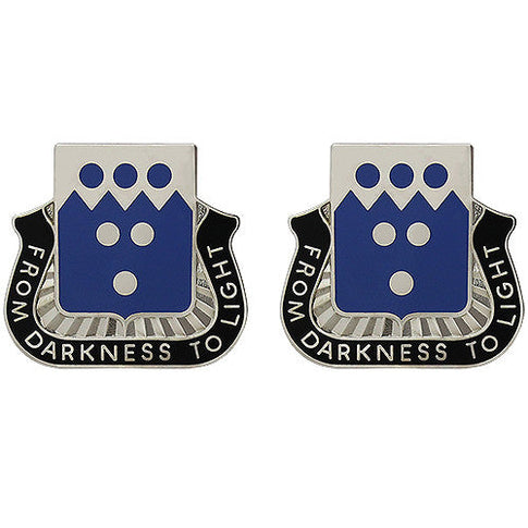 321st Military Intelligence Battalion Unit Crest (From Darkness to Light) - Sold in Pairs