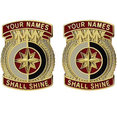 321st Sustainment Brigade Unit Crest (Your Names Shall Shine) - Sold in Pairs