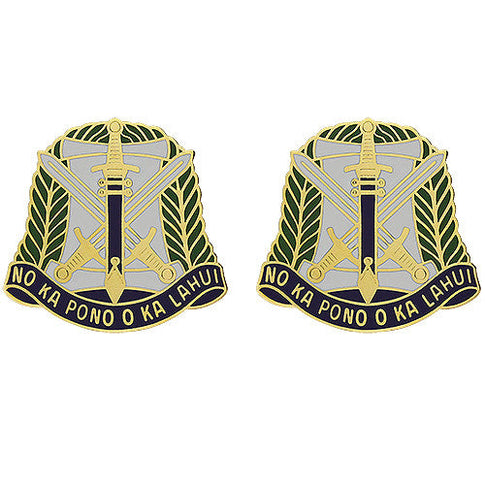 322nd Civil Affairs Brigade Unit Crest (No Ka Pono O Ka Lahui) - Sold in Pairs