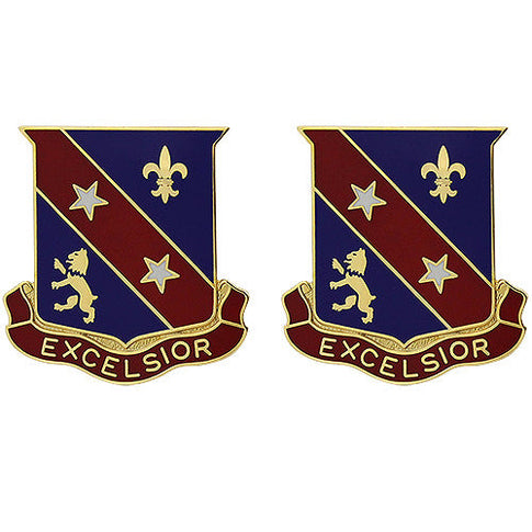 322nd Regiment Unit Crest (Excelsior) - Sold in Pairs