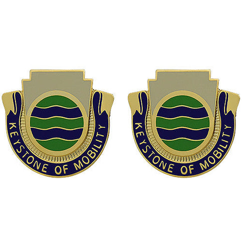 362nd Quartermaster Battalion Unit Crest (Keystone of Mobility) - Sold in Pairs