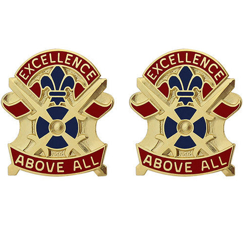 381st Replacement Battalion Unit Crest (Excellence Above All) - Sold in Pairs