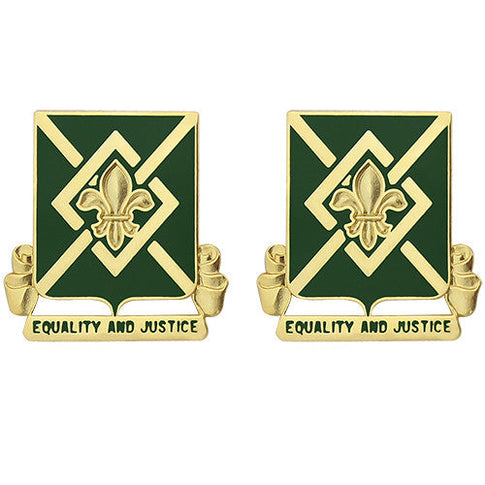 384th Military Police Battalion Unit Crest (Equality and Justice) - Sold in Pairs