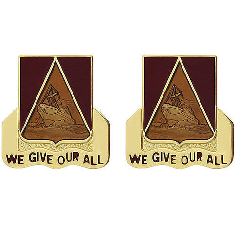385th Transportation Battalion Unit Crest (We Give Our All) - Sold in Pairs