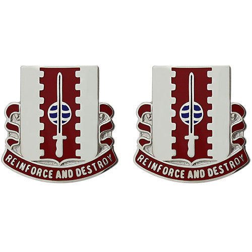 386th Engineer Battalion Unit Crest (Reinforce and Destroy) Army Unit Crests 