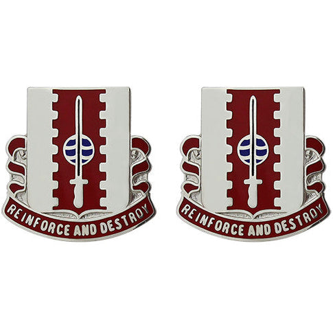 386th Engineer Battalion Unit Crest (Reinforce and Destroy) - Sold in Pairs