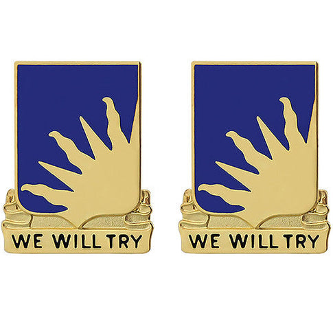 389th Regiment Unit Crest (We Will Try) - Sold in Pairs