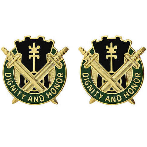 391st Military Police Battalion Unit Crest (Dignity and Honor) - Sold in Pairs