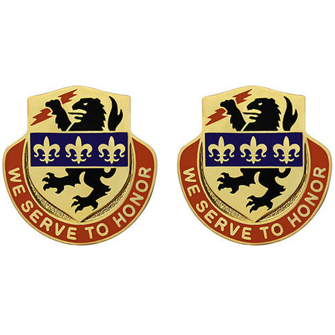 392nd Signal Battalion Unit Crest (We Serve to Honor) - Sold in Pairs