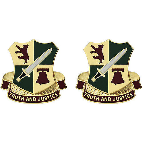 393rd Military Police Battalion Unit Crest (Truth and Justice) - Sold in Pairs