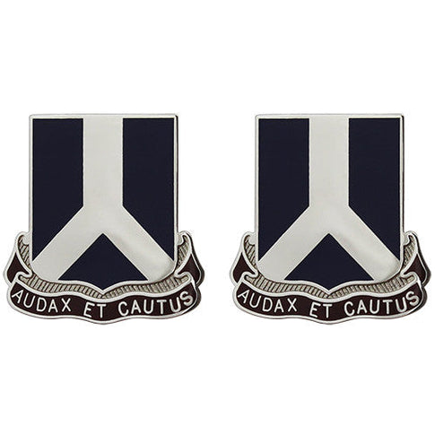 394th Regiment Unit Crest (Audax Et Cautus) - Sold in Pairs