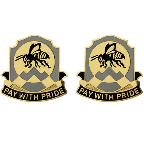 395th Finance Battalion Unit Crest (Pay With Pride) - Sold in Pairs