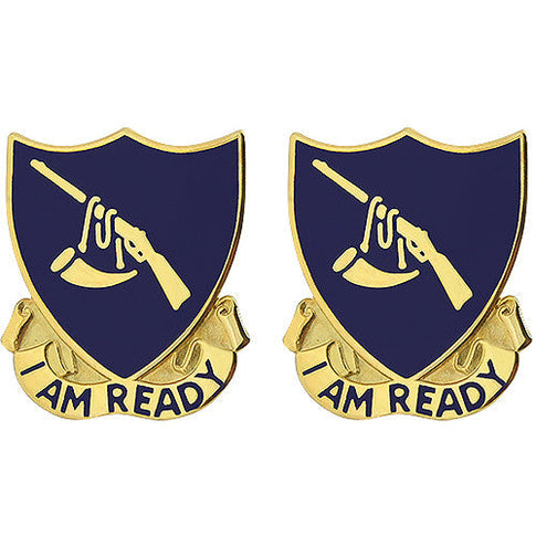 399th Regiment Unit Crest (I Am Ready) - Sold in Pairs