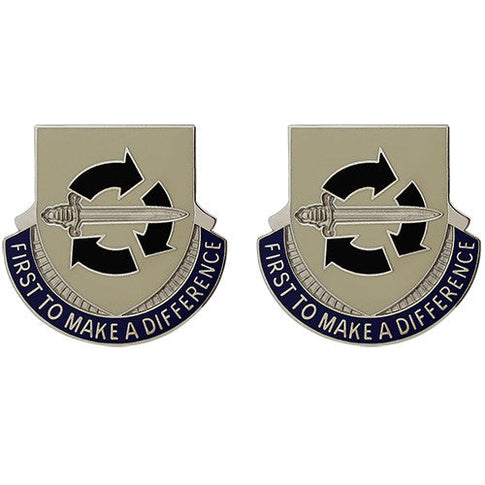 401st Support Brigade Unit Crest (First to Make a Difference) - Sold in Pairs