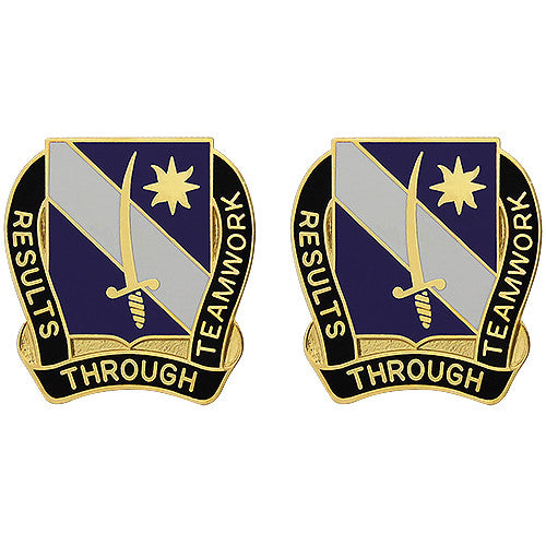 407th Civil Affairs Battalion Unit Crest (Results Through Teamwork) Army Unit Crests 