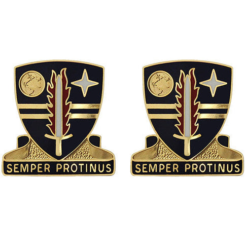 409th Support Brigade Unit Crest (Semper Protinus) - Sold in Pairs