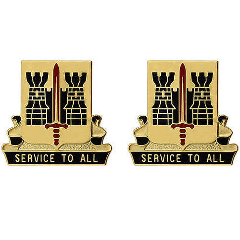 411th Support Battalion Unit Crest (Service to All) - Sold in Pairs