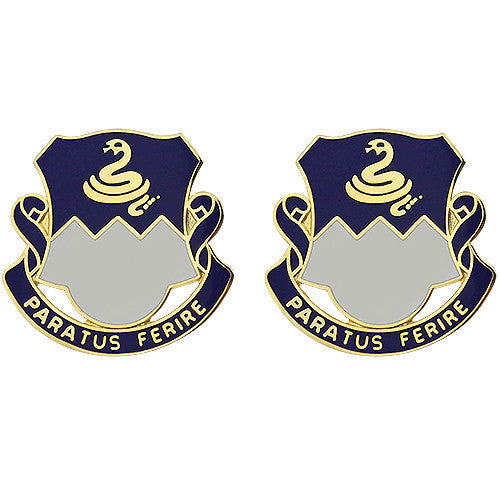 411th Regiment Unit Crest (Paratus Ferire) Army Unit Crests 