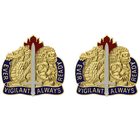 411th Support Brigade Unit Crest (Ever Vigilant Always Ready) - Sold in Pairs