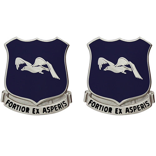 413th Regiment Unit Crest (Fortior Ex Asperis) Army Unit Crests 
