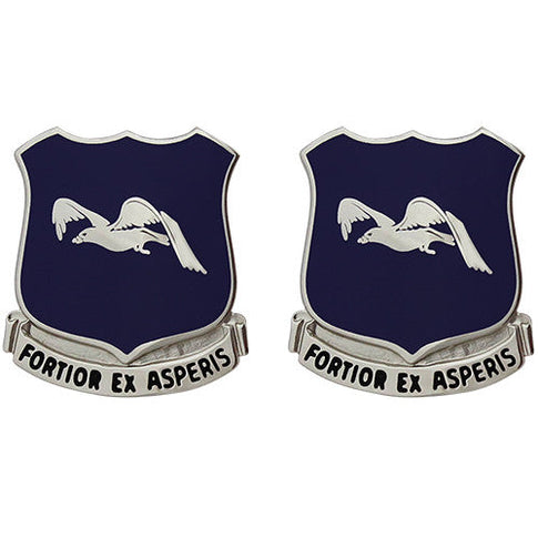 413th Regiment Unit Crest (Fortior Ex Asperis) - Sold in Pairs