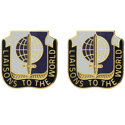 414th Civil Affairs Battalion Unit Crest (Liaisons to the World) - Sold in Pairs