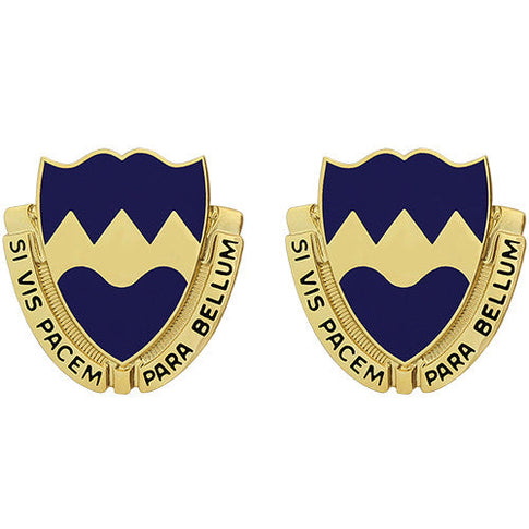 414th Regiment Unit Crest (Si Vis Pacem Para Bellum) - Sold in Pairs