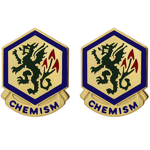 415th Chemical Brigade Unit Crest (Chemism) - Sold in Pairs